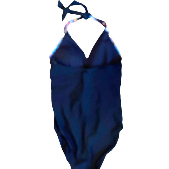 Aqua Green Womens Halter Top One Piece Swimsuit Aztec‎ Design Small - Picture 6 of 9